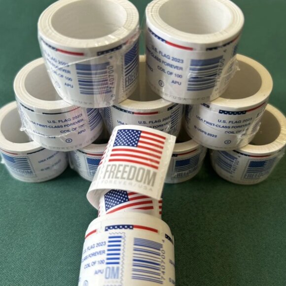 1000 forever stamps of 2023 Mail U.S.A. Flag Postage - Picture 2 of 3
